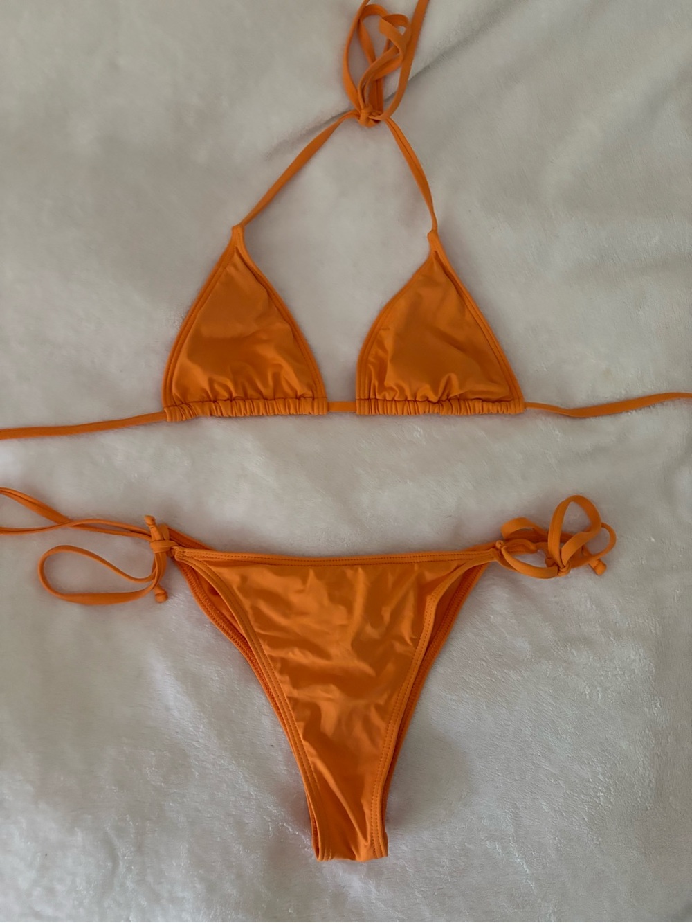 Tilly’s Orange String Triangle Bikini